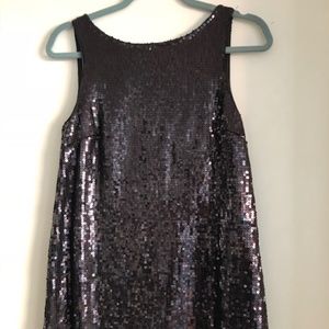 Free People Black Sequin Shift Dress, Size 0